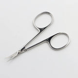 Tijeras profesionales para manicura y cutículas, de acero inoxidable de calidad japonesa, con hoja curva y cortacutículas.