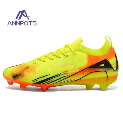 Nuevas botas de fútbol para hombre TF/FG, superventas, botas de fútbol para niños, zapatillas de entrenamiento antideslizantes para exteriores, botas de fútbol para niños.