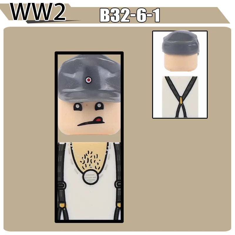 WW2 Military Soldier Figures Building Blocks Soviet British Army German Camouflage Warrior Infantry Accessories Bricks Toys Gift