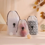 Clear Waterproof Travel Makeup Bag Cosmetic Organizer Drawstring Storage Bag Toiletry Bag