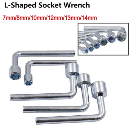 L-shaped Socket Wrench Elbow 7-shaped 7 8 10 12 13 14 Mm Hex Key Hexagonal Mouth Chromium-vanadium Steel Hand Tools Accessories