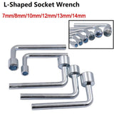 L-shaped Socket Wrench Elbow 7-shaped 7 8 10 12 13 14 Mm Hex Key Hexagonal Mouth Chromium-vanadium Steel Hand Tools Accessories