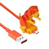 Funny Dog Fast Charger Cable Data Cable For iPhone IOS Android Type-C Mobile Phone Charging Line Prank Gifts Phone Accessories ﻿