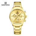 NAVIFORCE NF8076 Sports Watches for Men Stainless Strap Quartz 3ATM Waterproof Shockproof New Fashionable Clock