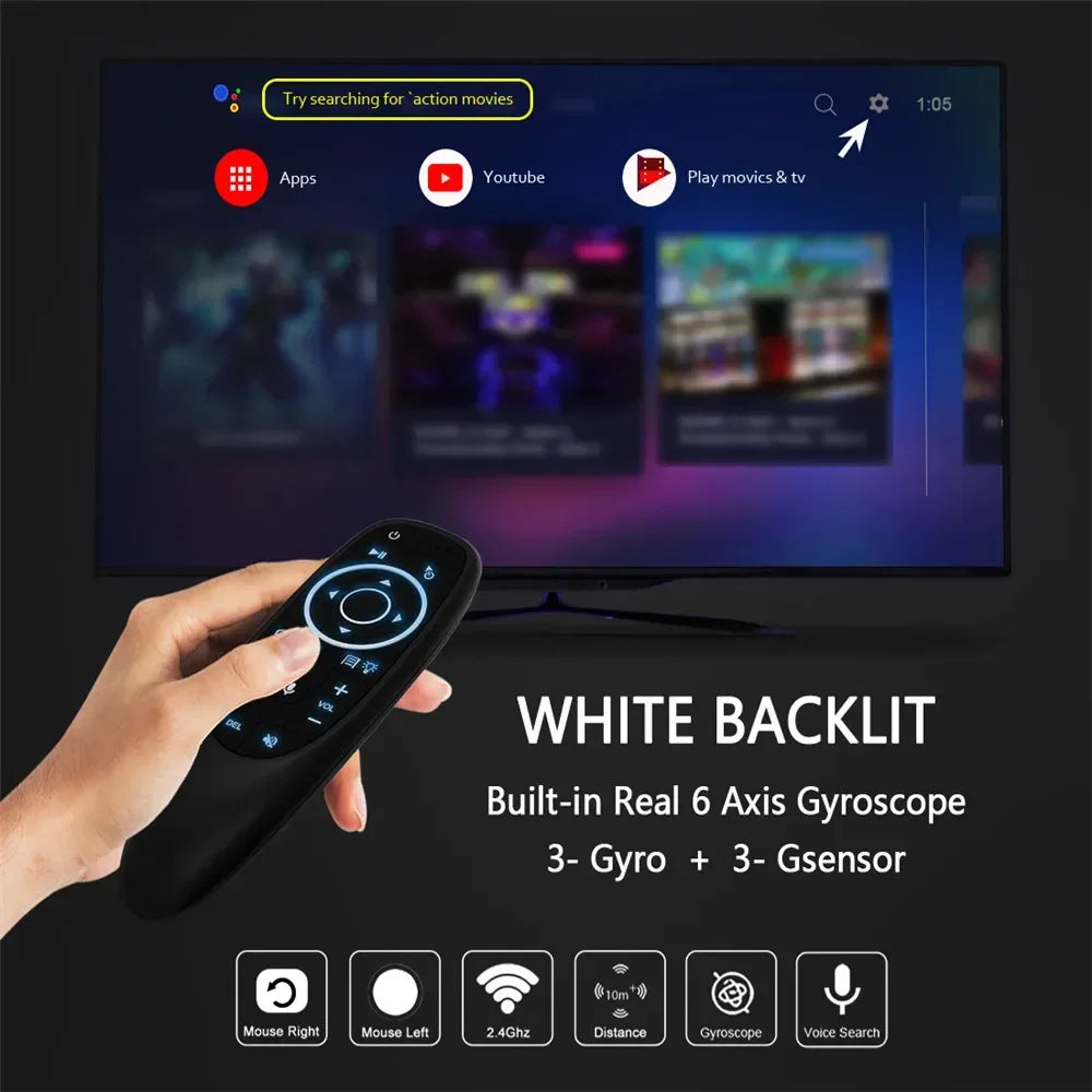 G10S G10SPRO G10BTS G10SPROBT Air Mouse Voice Remote Control 2.4G Wireless Gyroscope IR Learning for Android TV Box PC