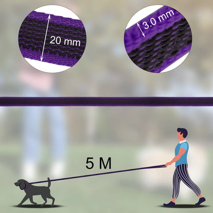 Correa para perros de látex, seda, mediana y pequeña, larga, de 1,5 m, 5 m, 3 m y 15 m, fácil y práctica para entrenamiento, correa para perros grande de dos colores, 10 metros.