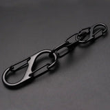 10Pcs S Type Mini Keychain Hook Stainless Steel Carabiner With Lock Anti-Theft Outdoor Camping Backpack Buckle Key-Lock Tool