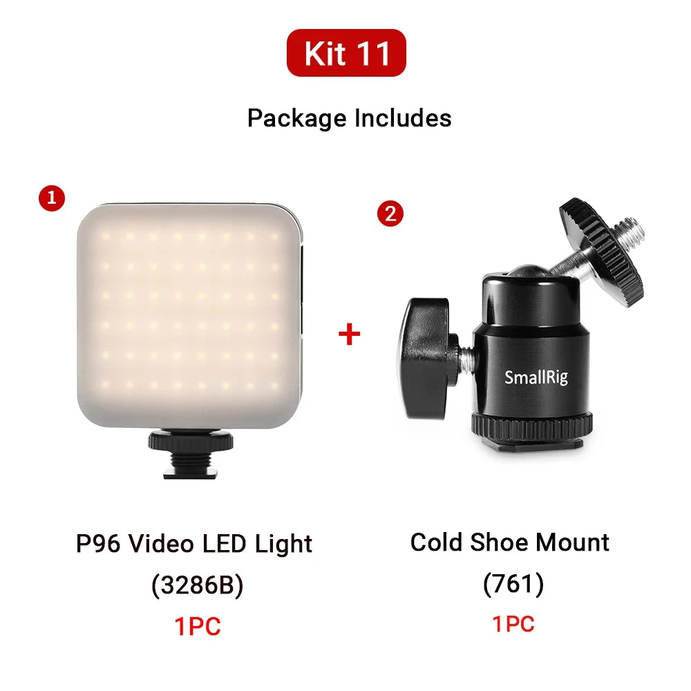SmallRig Video Light, Portable Camera Light,96 LED Beads for Photography Video Lighting, Rechargeable 2200mAh CRI 95+ 2700-6500K
