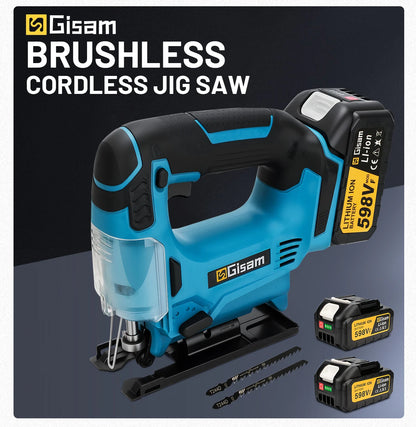 Gisam 26mm Electric Jigsaw Portable Cordless Saw Multi-Function Wood Cutting Woodworking Machines For Makita 18V Battery pin