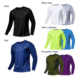 Long and Short-Sleeved T-Shirt Fitness Sports Tops Morning Running Ice Silk Quick Dry Outdoor Mountaineering Gym Clothing Men