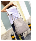 Homefish New Women's Multifunction Backpack Casual Solid Color School Bag For Girls Fashion Detachable Strap Travel Shoulder Bag
