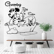 Pegatinas de pared para peluquería canina, para animales, spa, salón, tienda, escaparate, decoración de vinilo, calcomanías de pared para el hogar, habitación de mascotas, pegatinas para vestir