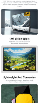 ZSUS 2160*1440  14-inch 2K Portable Monitor 60HZ For Laptop XBox PS4 / 5 Switch TV Box Cell Phone PC Extension  Mobile