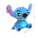 Anime Stitch Building Blocks Angel Scrump Guitar Holding Book Stitch Model Assembled Toys Children's DIY Mini Brick Figure