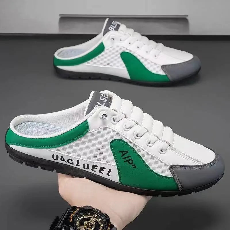 2025 Summer New Half Carrier Men's Shoes Soft Sole Casual Comfortable Sneakers Men's Slip-on Beanie Shoes sneakers for men