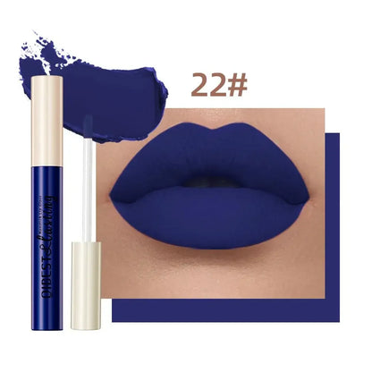 Nude Matte Lip Gloss 24 Colors Long-lasting Velvet Lipstick Waterproof Non-stick Cup Sexy Red Dark Lip Tint Makeup Cosmetic