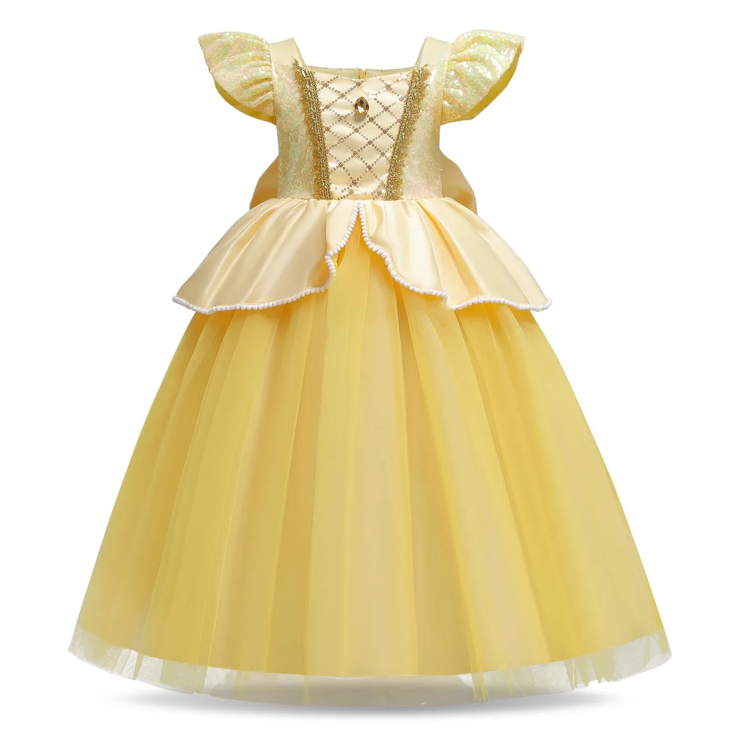 Disney Deluxe Elegant Cinderella Princess Ball Gown Fancy Birthday Cinderella Party Dress Vestidos Costume Play Carnival Apparel