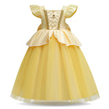 Disney Deluxe Elegant Cinderella Princess Ball Gown Fancy Birthday Cinderella Party Dress Vestidos Costume Play Carnival Apparel