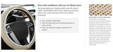 Elastic Elastic Steering Wheel Cover, Warm in Winter, Cool in Summer, Universal 15 Inches (About 38.1 Cm), Microfiber Breathable