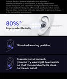 Lenovo LE302 Wireless Bluetooth 6.0 Headset Long Battery Life Sports Ear Clip Earphones HIFI Stereo Noise Cancelling Headphones