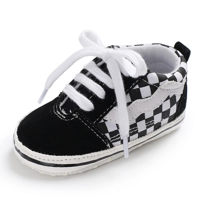 Newborn Baby Canvas Shoes Anti-slip Soft Baby Boy Girl Sneakers Casual Multi-Color Toddler First Walkers Crib Shoes