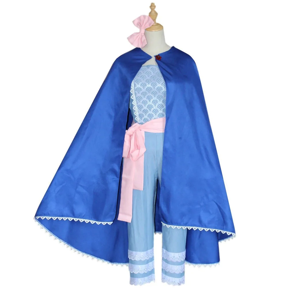 ToyStory 4  Dis-ney Little Bo Peep Cosplay Clothes Cloak Suit Anime Bo Peep Cosplay Costumes for Women Halloween Party Costumes