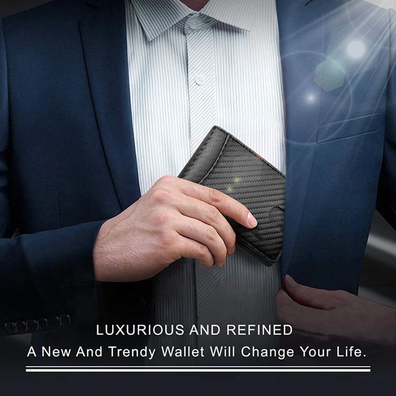 Rfid Credit Card Holder Men Wallets Money Clip Luxury Slim Thin Mini Wallet Male Small Short Purse Minimalist Billfold Vallet