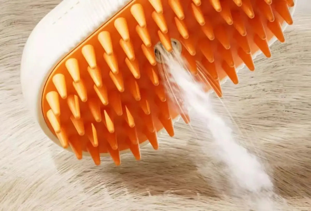 Cat Dog Pet Spray Massage Brush 3 in 1 One Button Steam Spray Folding Rotatable Floating Hair Bath Hair Removal Brush Comb