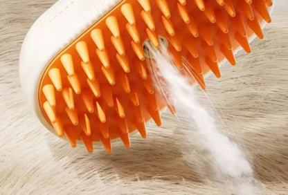 Cat Dog Pet Spray Massage Brush 3 in 1 One Button Steam Spray Folding Rotatable Floating Hair Bath Hair Removal Brush Comb