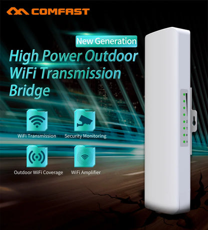 300Mbps Outdoor Bridge 2.4Ghz 15V/48V POE Power WIFI CPE 1-5KM Stable Transmission WiFi Repeater For Long Range IP Camera