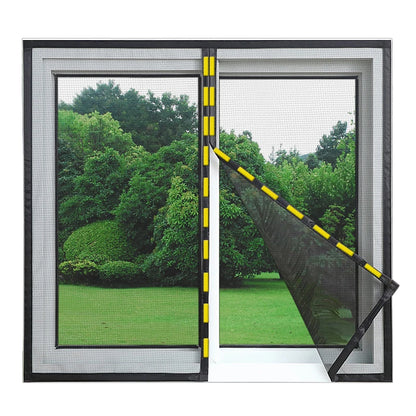 Black，Mosquito net magnetic screen air curtain invisible customized size，Magnetic stripe opens from the middle，motorhomes， car
