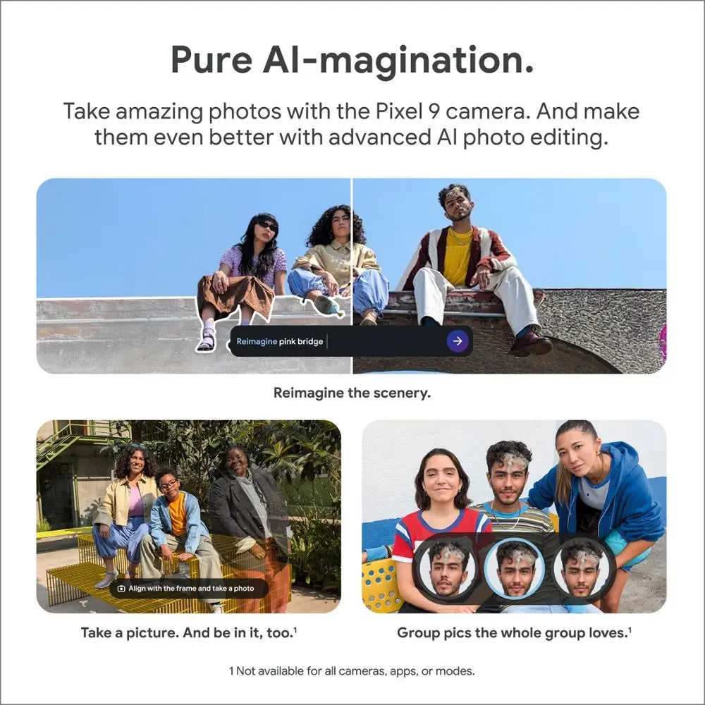 Google Pixel 9 Smartphone 5G Google Tensor G4 6.3'' 120Hz Screen 12GB+256GB Storage 4700 mAh Battery 50MP Camera Globel Version