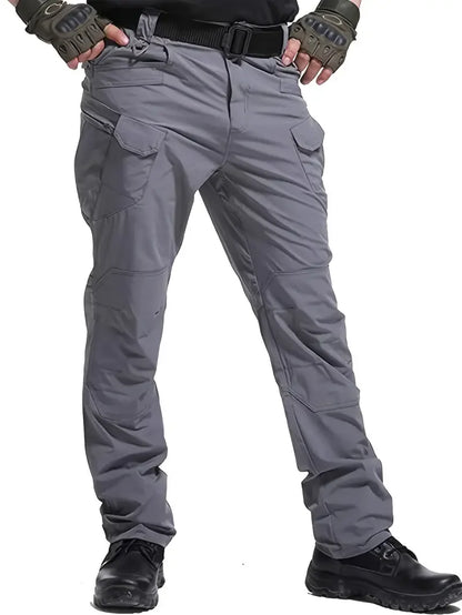 Men's Outdoor Multi Functional Tactical Pants, Multi Pocket Outdoor Hiking Sweatpants, Water-repellent, wear-resistant