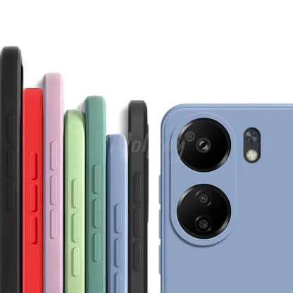 Funda de silicona líquida para Xiaomi POCO C65, funda protectora de goma lisa, funda de TPU para POCO C65
