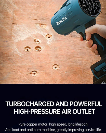 Makita 18V Violent Blower 30000RPM Turbo Jet Fan Electric Air Duster wind speed Turbo Rechargeable with Light Car Cleanin