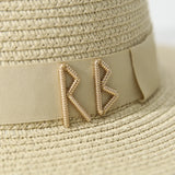 Summer Straw Hats for Women Ribbon Decoration Elegant Ladies Party Dress Hats Travel Beach Sun Hat Chapeau Femme