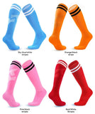 Loogdeel 1 Pair Soccer Socks Stripe Knee High Softball Baseball Team Sports Socks Breathable Football Socks for Kids Adults