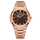 NIBOSI Brand Mens Watches Quartz Movement Watch Luxury Stainless Steel Calendar Waterproof Sport Simple Wristwatches for Man