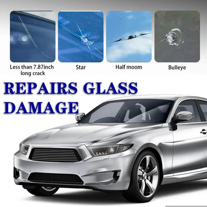 Kit de reparación de parabrisas para vidrio automotriz, herramienta de bricolaje para reparar grietas y desconchones, relleno de nanofluido para grietas en forma de estrella.