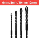 Cross Hex Tile Drill Bit For Glass Concrete Ceramic Tile Hole Opener Tunsten Carbide Hard Alloy Bits Set Tools 3 4 5 6 8 10 12mm