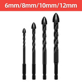 Cross Hex Tile Drill Bit For Glass Concrete Ceramic Tile Hole Opener Tungsten Carbide Hard Alloy Bits Set Tools 3 4 5 6 8 10 12mm