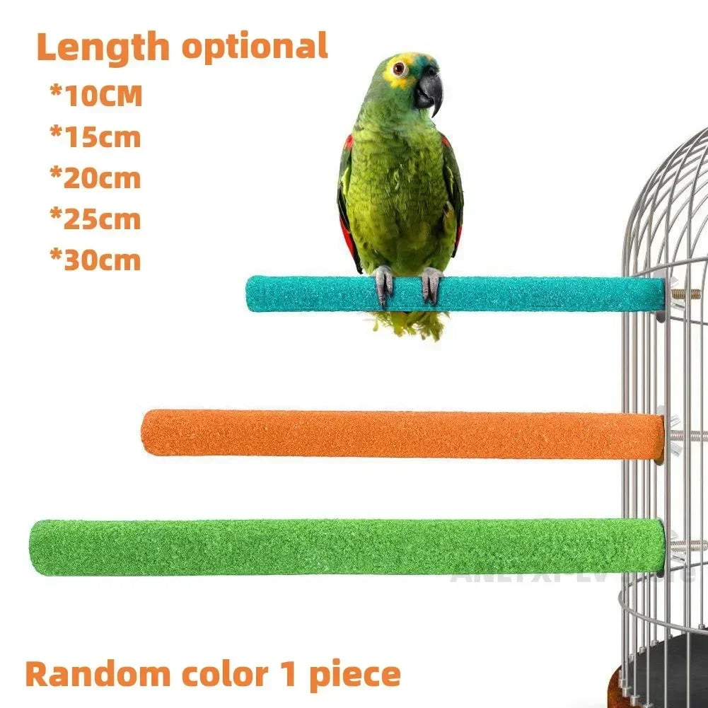 Barra para afilar picos y garras de pájaro, palo de pie, estación para loros, suministros para pájaros, soporte para afilar garras de loro, accesorios para jaulas