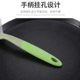 Espátula para freír de boca ancha de silicona transparente de dos colores, espátula de cocina de Jade translúcido, utensilios de cocina, espátula de silicona