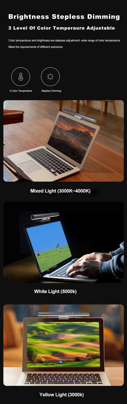LED Computer Monitor Light Bar For Learning/Reading/Work Dimming Night Lighting Display Screen Hanging Lamp Eye Protection Lamp