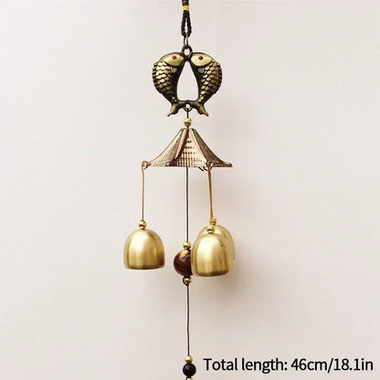 Japanese Wind Chimes Cast Iron Feng Shui Wind Bells Good Luck Hanging Pendant Indoor Outdoor Temple Home Garden Decoration