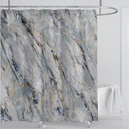 Marble Waterproof Shower Curtain Waterproof Shower Curtain for Bathroom Decor Printed Washable Shower Curtain with Hooks