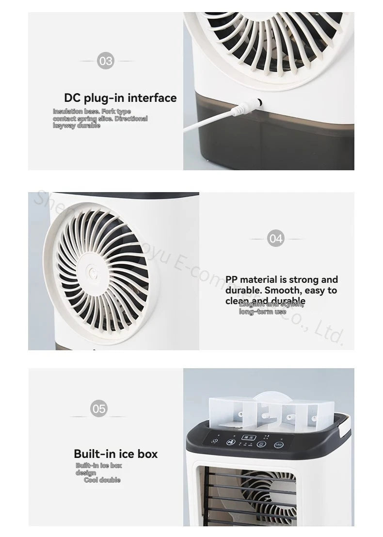 New Household Air-conditioning Fan, Mini Electric Fan in Dormitory, Small Air-conditioning Office, Small Movable Air Cooler