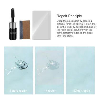 Car Glass Scratch Repair Fluid Agent Set, Vidro da janela do pára-brisas, Nano Crack, CrackResin Repair Tools, Auto Acessório