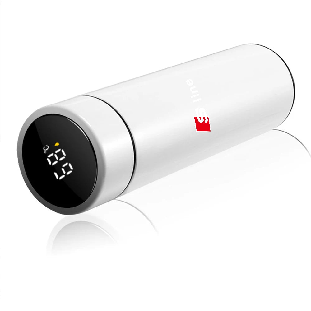 1pc Thermos Bottle Smart Cup With Temperature Display 304 Stainless Steel Vacuum Insulated Intelligent Cup For Audi S Line A1 A2