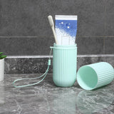 1Pc Portable Toothbrush Cup Bathroom Toothpaste Holder Storage Case Box Organizer Travel Toiletries Storage Cup New Creative